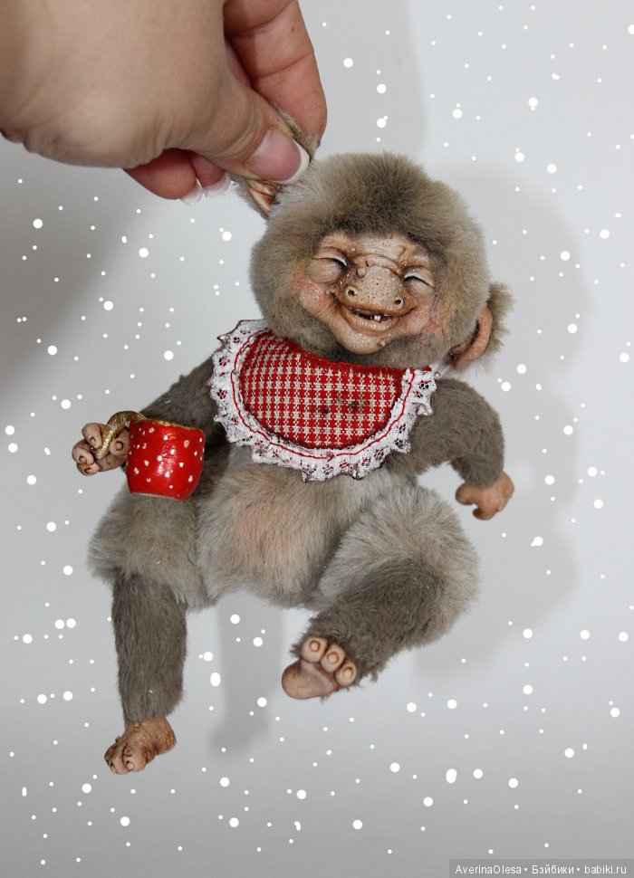 Скоро новый год — Игрушки в смешанной технике (мех и глина): Арт