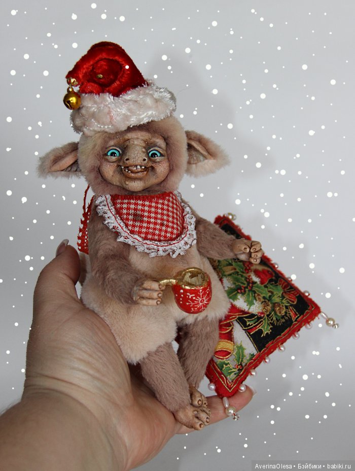 Скоро новый год — Игрушки в смешанной технике (мех и глина): Арт