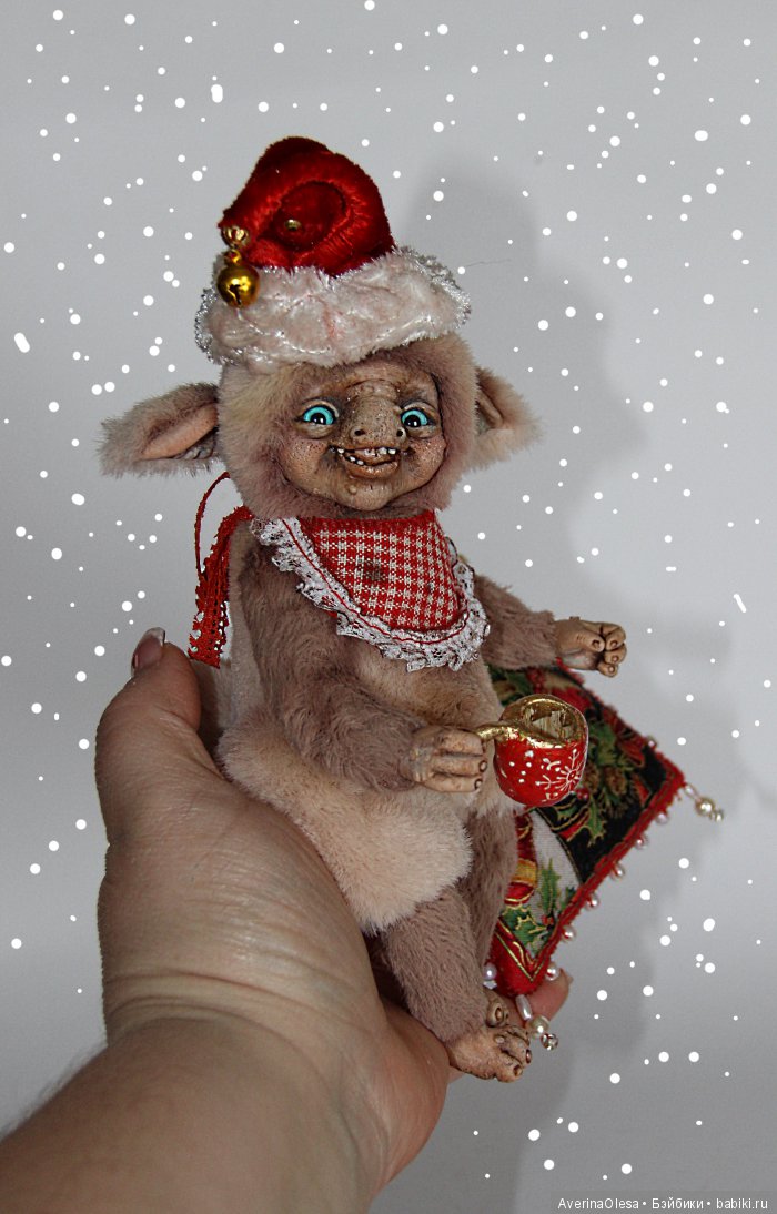 Скоро новый год — Игрушки в смешанной технике (мех и глина): Арт