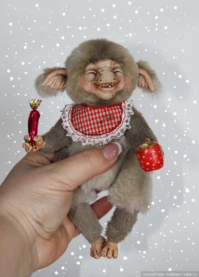 Скоро новый год — Игрушки в смешанной технике (мех и глина): Арт