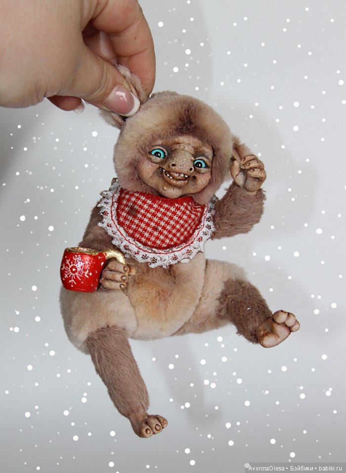 Скоро новый год — Игрушки в смешанной технике (мех и глина): Арт