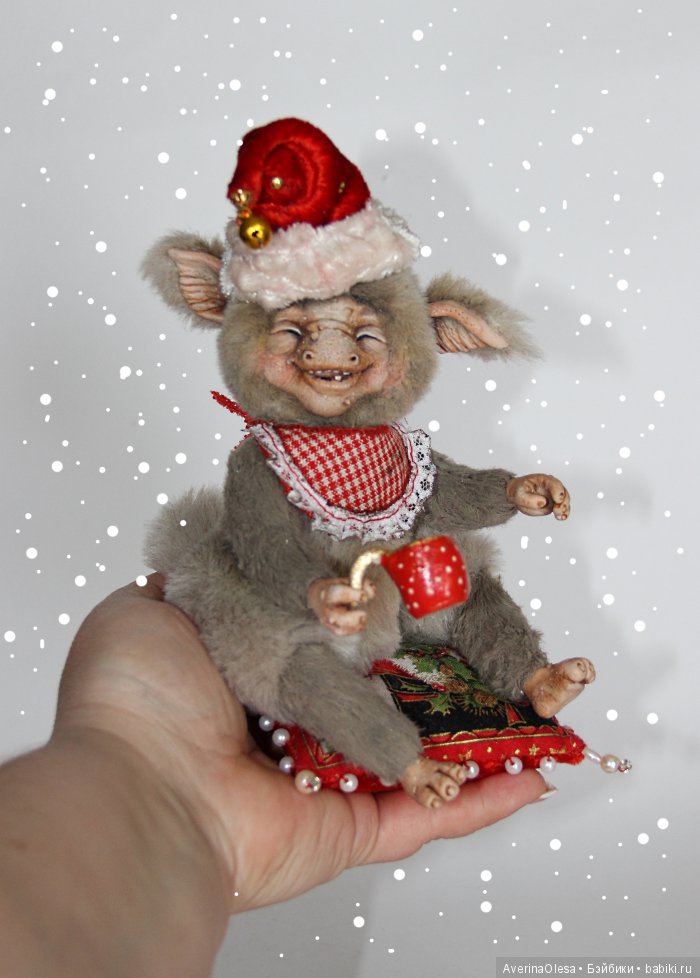 Скоро новый год — Игрушки в смешанной технике (мех и глина): Арт