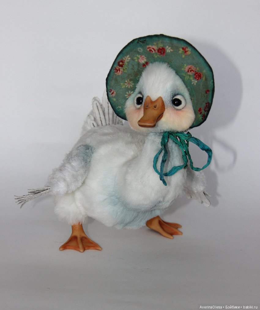 Гусыня или утка — Игрушки в смешанной технике (мех и глина): Арт (фото 5)