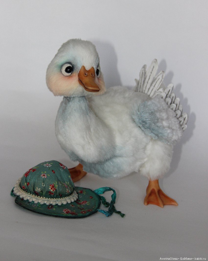 Гусыня или утка — Игрушки в смешанной технике (мех и глина): Арт (фото 9)