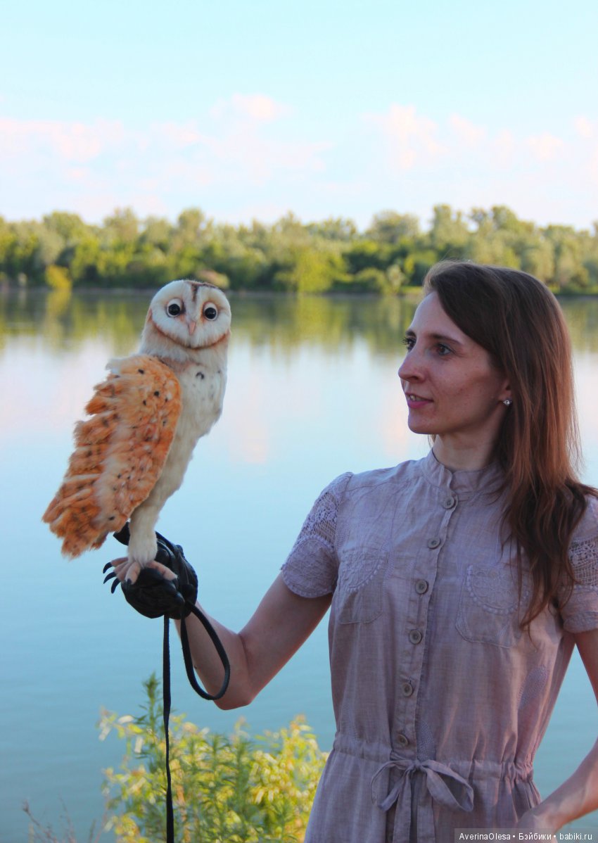 Сипуха — Игрушки в смешанной технике (мех и глина): Арт (фото 2)