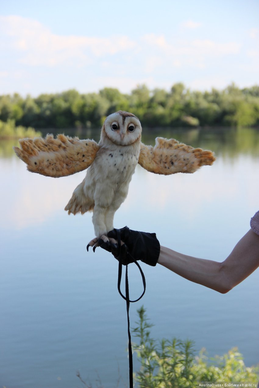 Сипуха — Игрушки в смешанной технике (мех и глина): Арт