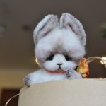 Зайка-тедди Лея, авторская игрушка ручной работы