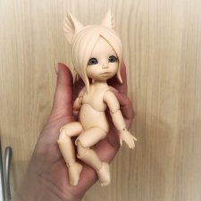 Шарнирная куколка-кошечка  15 см