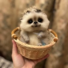 Милейший Ежонок в корзиночке от Татьяны Бараковой