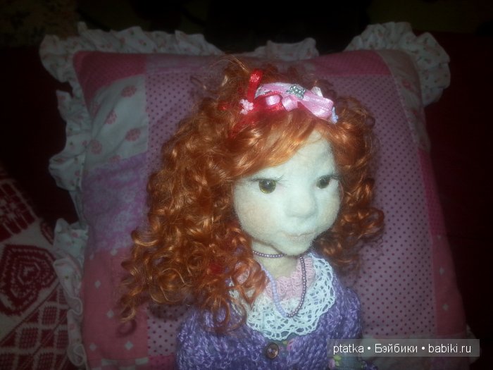 Теплая Василиса - Авторская кукла методом валяния из шерсти (фото 3)