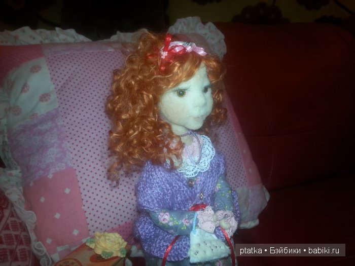 Теплая Василиса - Авторская кукла методом валяния из шерсти (фото 2)