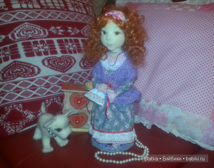 Теплая Василиса - Авторская кукла методом валяния из шерсти