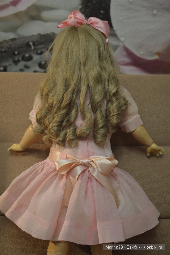 Нинель - антикварная кукла от Armand Marseille, клеймо DRGM 390 n, 246/1, А12М, 76см (фото 5)