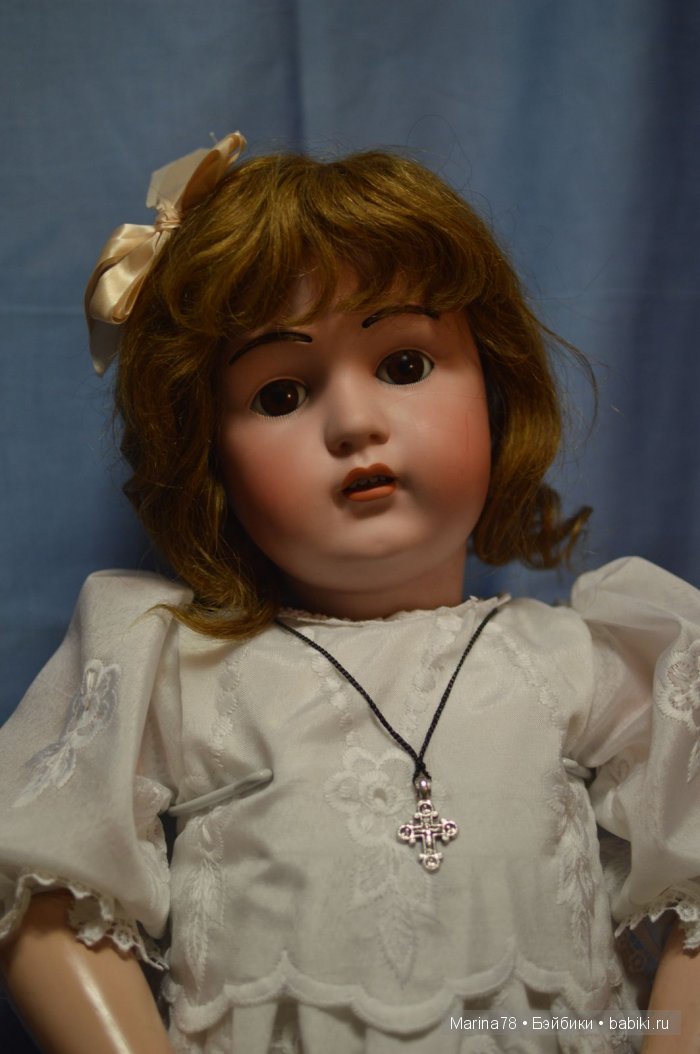 Крестильное платье для антикварной куклы Глашеньки Kestner