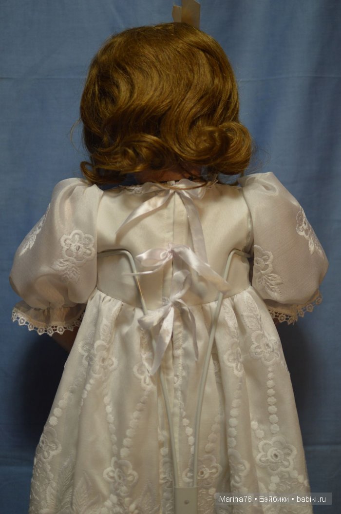 Крестильное платье для антикварной куклы Глашеньки Kestner (фото 3)