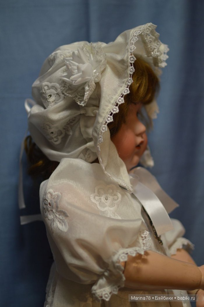Крестильное платье для антикварной куклы Глашеньки Kestner