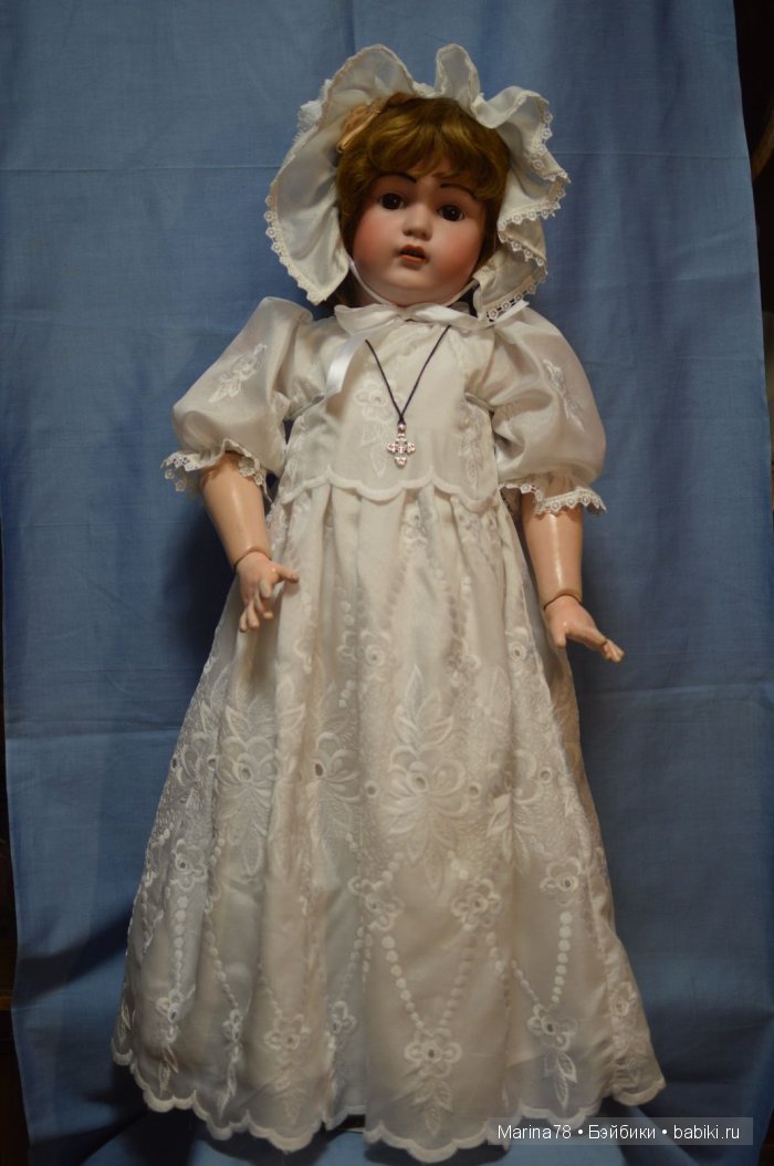 Крестильное платье для антикварной куклы Глашеньки Kestner (фото 2)