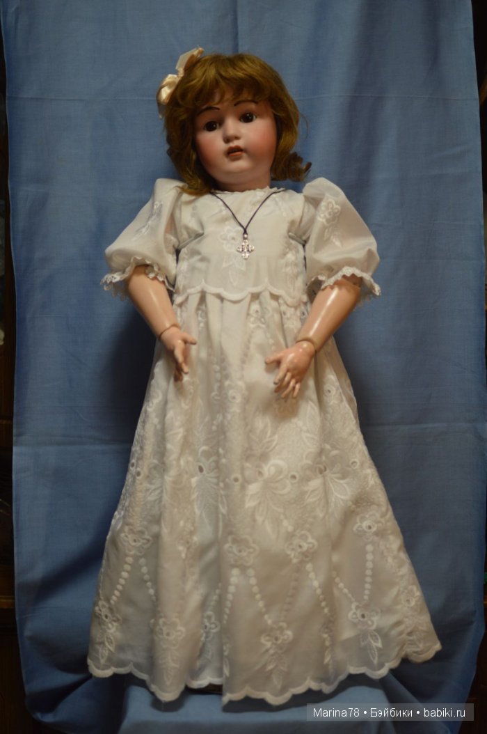 Крестильное платье для антикварной куклы Глашеньки Kestner