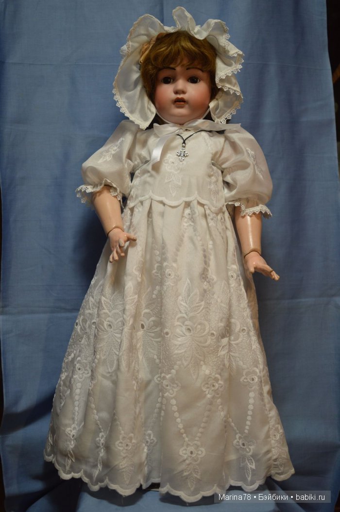 Крестильное платье для антикварной куклы Глашеньки Kestner (фото 4)
