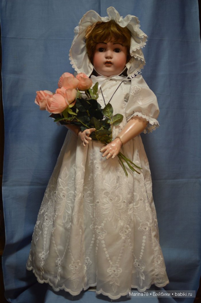 Крестильное платье для антикварной куклы Глашеньки Kestner (фото 6)