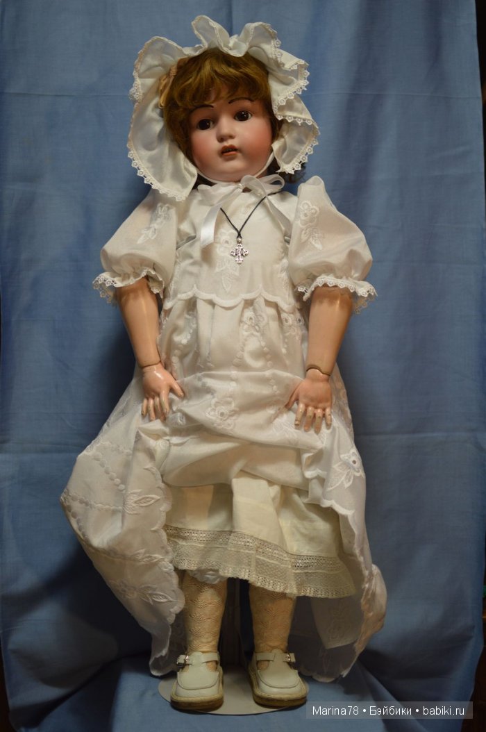 Крестильное платье для антикварной куклы Глашеньки Kestner