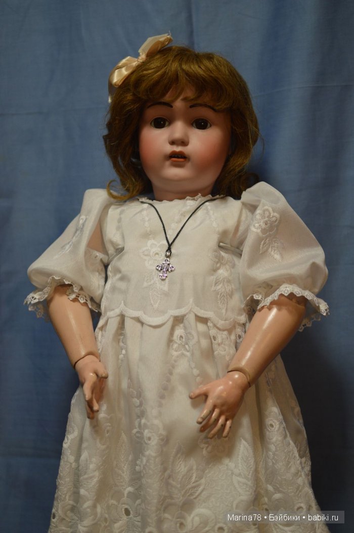 Крестильное платье для антикварной куклы Глашеньки Kestner