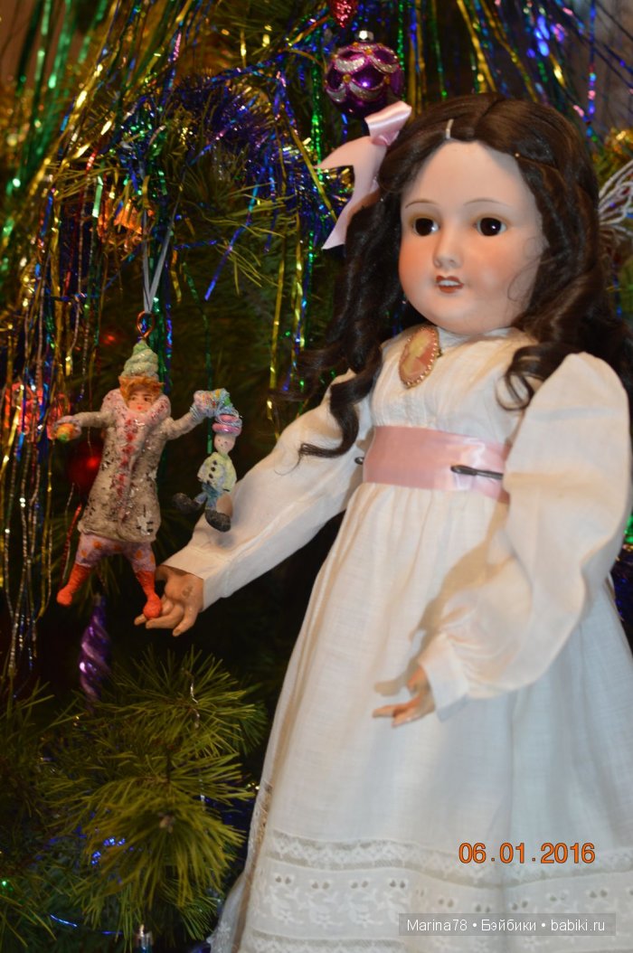 Старинная кукла Unis - Красавица Дафна и Рождество | Бэйбики Старинная кукла Unis - Красавица Дафна и Рождество