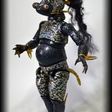 Авторская шарнирная кукла рыбка