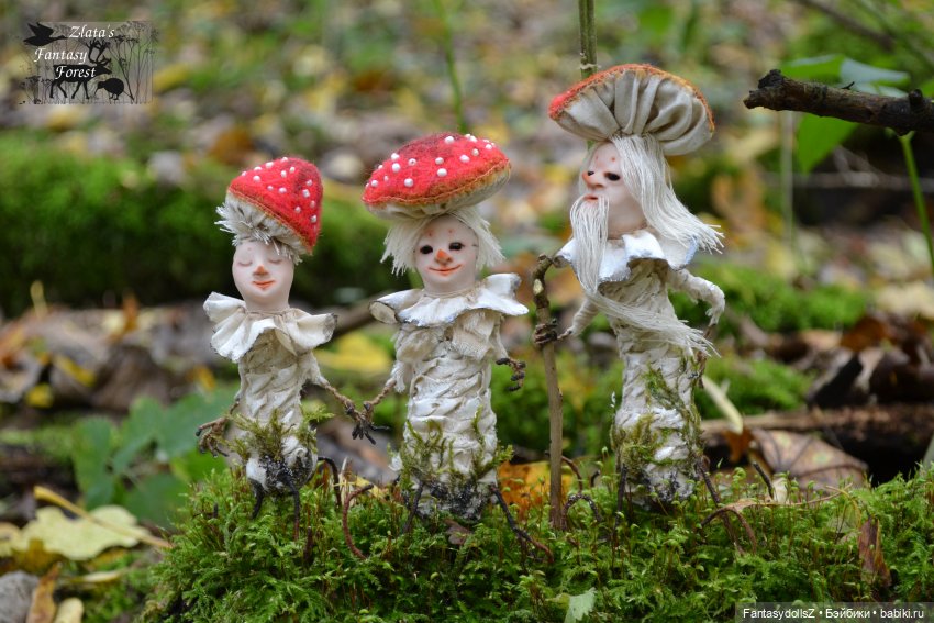 Новая коллекция Гномов-Мухоморов авторская BJD кукла
