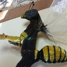 Завершаю блашинг авторской куклы Оса