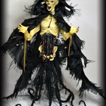 Призрак в чёрном плаще бжд кукла Дементор