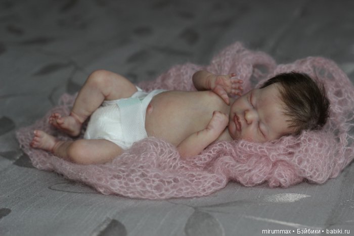 Кнопочка Mini baby Wee Patience. куклы реборн Наталии Размысловой (фото 4)