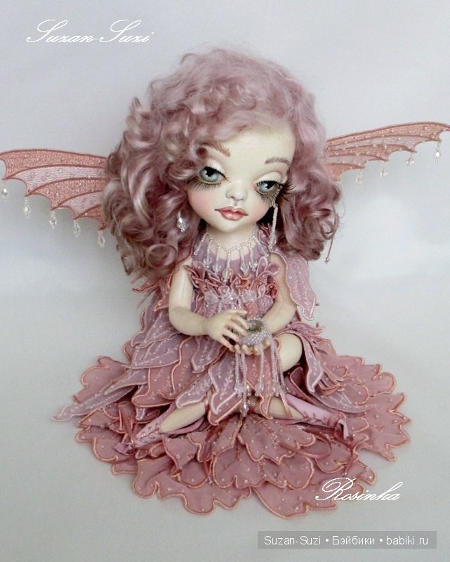 Утренняя фея Росинка на цветке. Кукла из ткани (фото 6)