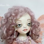 Утренняя фея Росинка на цветке. Кукла из ткани