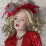 Коллекционная винтажная портретная кукла “Gentleman prefers blondes “ Marilyn Monroe