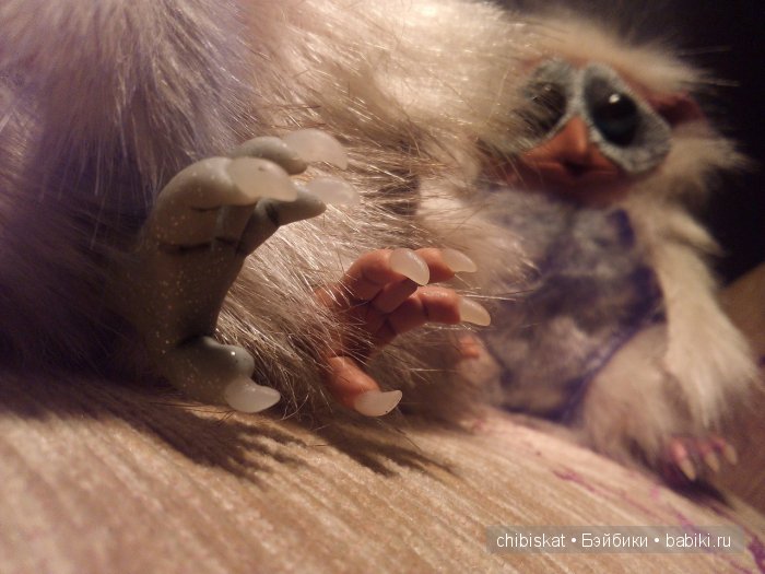 Совята пузатики — Игрушки в смешанной технике (мех и глина): Арт (фото 9)