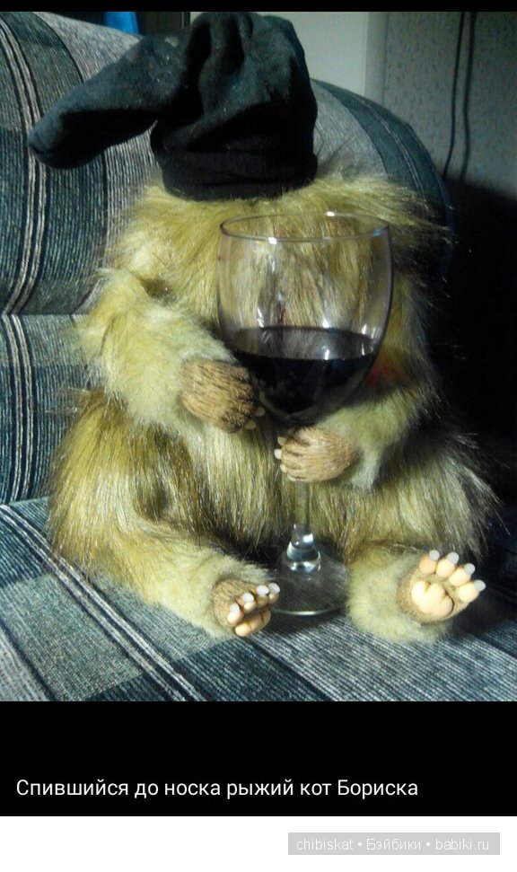 Рыжий Кот Бориска, игрушка ручной работы