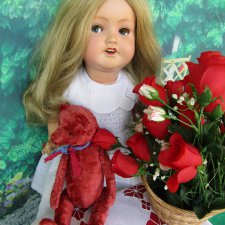 Застенчивая девочка - Весна. Кукла переходного периода Sonneberger Porzellanfabrik 2966