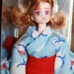 Винтажная Compact Doll Такара в кимоно