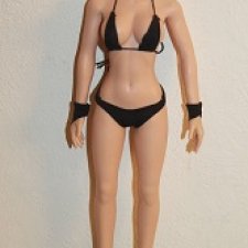 Женское силиконовое тело с пластиковым "скелетом" для экшен голов