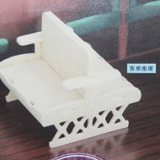 Сборная скамья Wood Craft для кукол 1/12