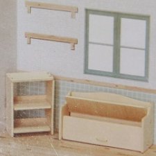 Сборный набор в прихожую Wood Craft для кукол 1/12