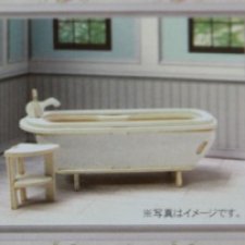 Сборная ванная и угловая тумба Wood Craft для кукол 1/12