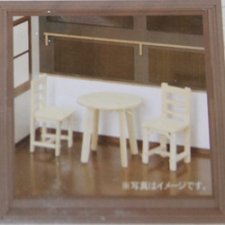 Сборный набор для кухни (столик и стулья) Wood Craft для кукол 1/12