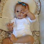 Золотое солнышко Лизонька, кукла реборн Натальи Баштовой