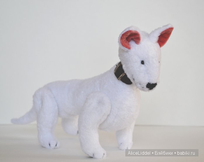Маленький белый пёсик, игрушка ручной работы (фото 2)
