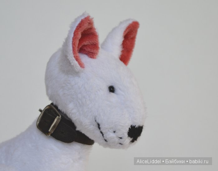 Маленький белый пёсик, игрушка ручной работы (фото 5)