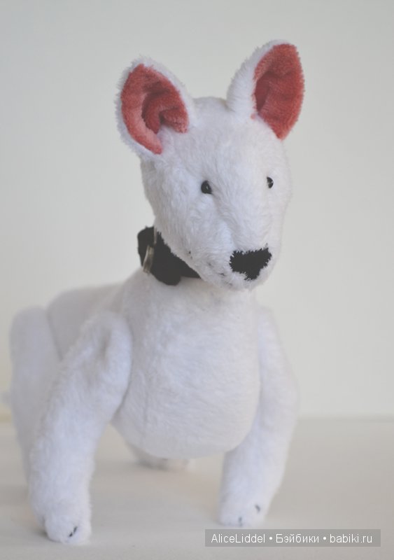 Маленький белый пёсик, игрушка ручной работы (фото 4)