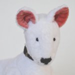 Маленький белый пёсик, игрушка  ручной работы