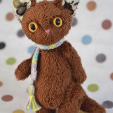 Котик, игрушка  ручной работы